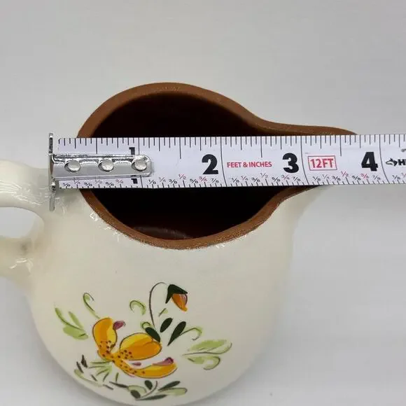 Vintage Stangl Pottery Ceramic Creamer Tiger Lily Yellow Brown 4" USA - Picture 7 of 8